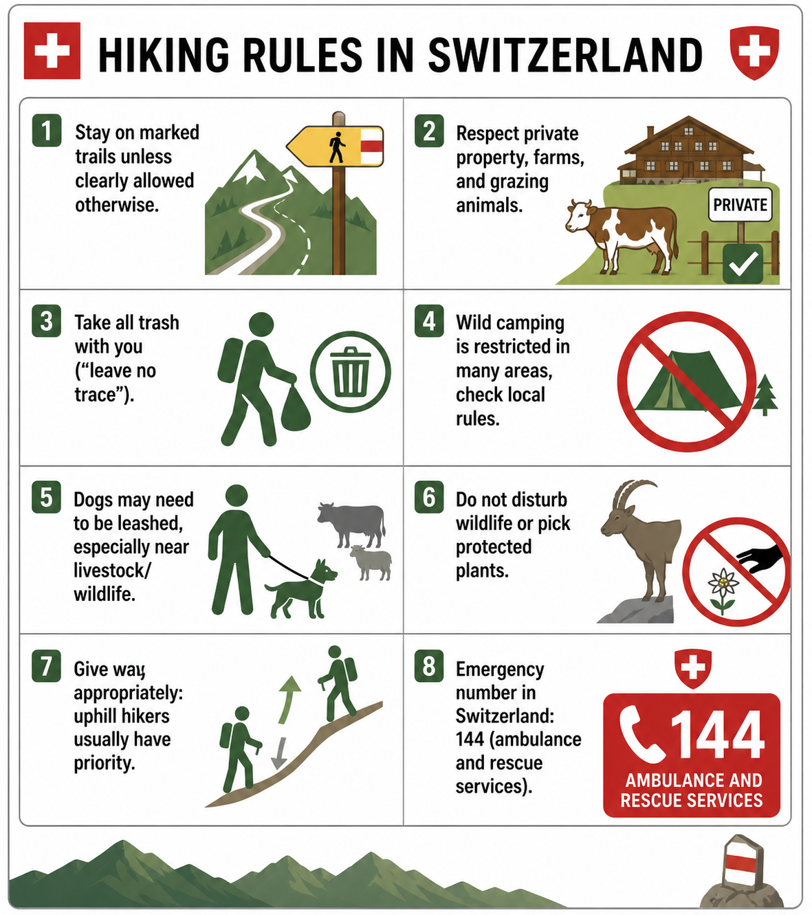 hiking rules