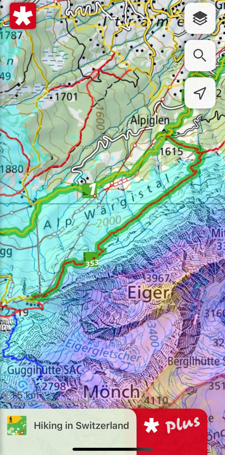 snow on the map